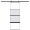 vidaXL Schuifdeur met beslag 76x205 cm gehard glas en aluminium