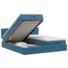 vidaXL Ottoman bed met matras met hoofdeinde 2 pcs Donkerblauw Fluweel