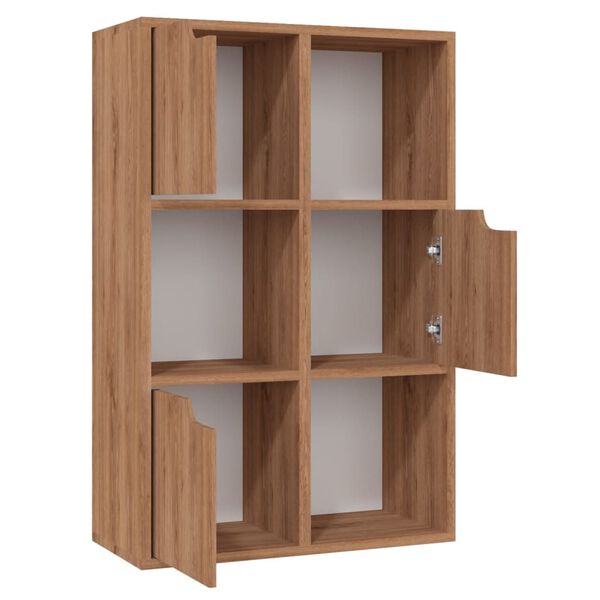 vidaXL Boekenkast 60x27,5x88 cm bewerkt hout bruineiken