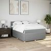 vidaXL Boxspring met matras stof lichtgrijs 140x200 cm