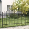 vidaXL Spike Fence Zwart 200 x 150 cm Gepoedercoat staal