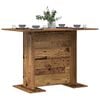 vidaXL Eettafel 110x60x75 cm bewerkt hout oud houtkleurig