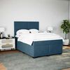 vidaXL Boxspring met matras fluweel blauw 160x200 cm