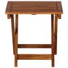 vidaXL Ligbed met tafel massief acaciahout bruin
