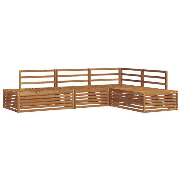 vidaXL Buiten bankenset 4 Stuk Naturel Massief Acaciahout