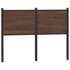 vidaXL Vervangend hoofdbord 120 cm bewerkt hout en staal bruin eikenkleurig