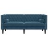 vidaXL Tweezitsbank Chesterfield-stijl en bolsters fluweel blauw