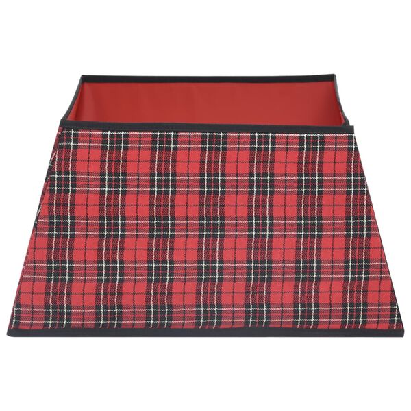 vidaXL Kerstboomrok 48x48x25 cm rood en zwart
