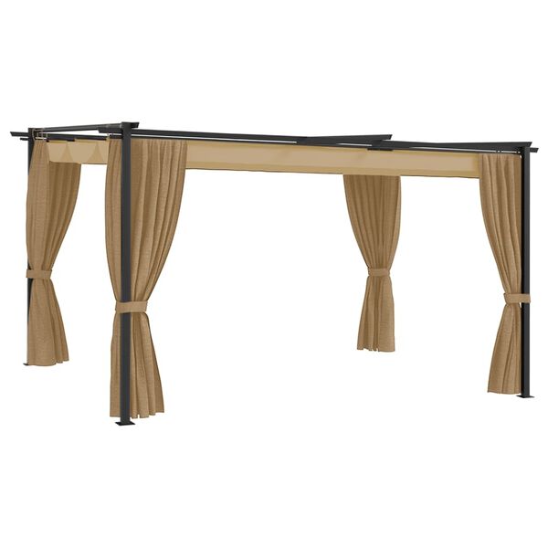 vidaXL Prieel 4x3 m taupe