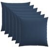 vidaXL Kussensloop 6 st HEERLEN Blauw 65 x 65 cm Stof
