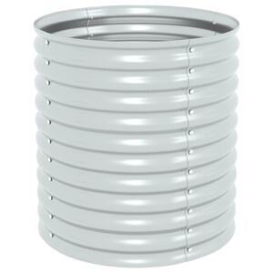 vidaXL Plantenbak verhoogd 80x80x81 cm gegalvaniseerd staal zilver