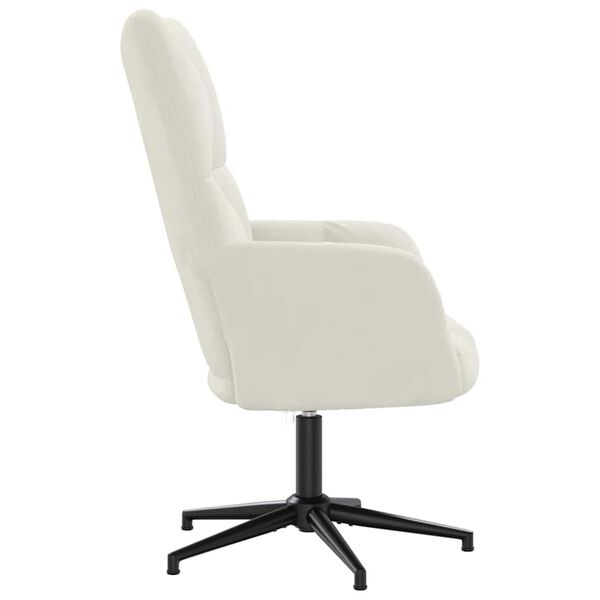 vidaXL Relaxstoel fluweel cr&egrave;mewit