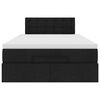 vidaXL Ottoman bed met matras en LED's 120x200 cm stof zwart