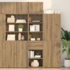 vidaXL Highboard Artisan Eiken 50 x 42,5 x 185 cm Bewerkt hout