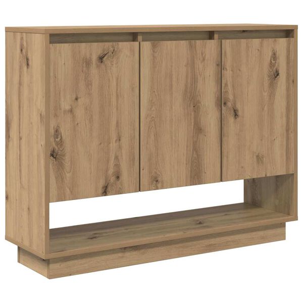 vidaXL Dressoir Artisan Eiken 97 x 29 x 75 cm Bewerkt hout