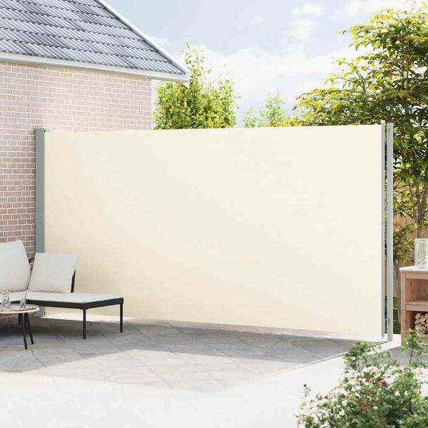 vidaXL Tuinscherm uittrekbaar 220x600 cm cr&egrave;me