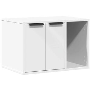 vidaXL Kattenbakkast 60x40x40 cm bewerkt hout wit