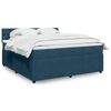 vidaXL Boxspring met matras fluweel blauw 180x200 cm