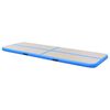 vidaXL Gymnastiekmat met pomp opblaasbaar 400x100x10 cm PVC blauw