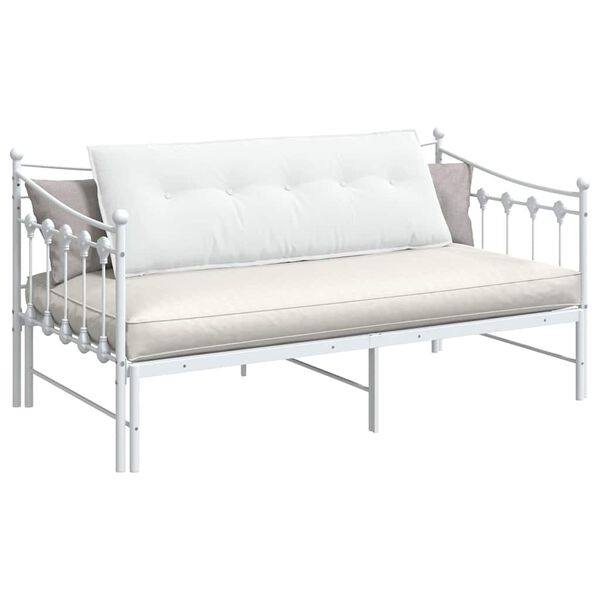 vidaXL Rugkussen Wit 140 x 19 x 50 cm Stof