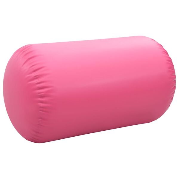 vidaXL Gymnastiekrol met pomp opblaasbaar 100x60 cm PVC roze