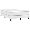 vidaXL Boxspring met matras kunstleer wit 120x200 cm