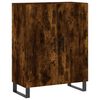 vidaXL Hoge kast 69,5x34x180 cm bewerkt hout gerookt eikenkleurig