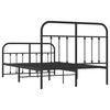 vidaXL Bedframe met hoofd- en voeteneinde metaal zwart 120x200 cm