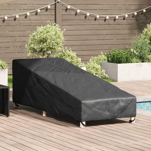 vidaXL Tuinmeubelhoes Zwart 195 x 76 x 82 cm 210D Oxford Stof