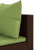 vidaXL 8-delige Loungeset met kussens poly rattan bruin