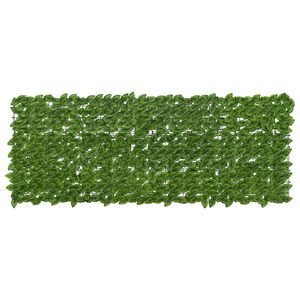 vidaXL Balkonscherm met bladeren Groen en Geel 200 x 75 cm