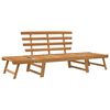 vidaXL Tuinbank 2-in-1 190 cm massief acaciahout