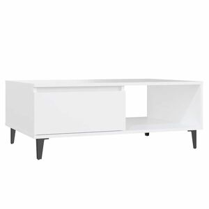 vidaXL Salontafel 90x60x35 cm bewerkt hout wit