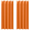 vidaXL Zwart-out Gordijnen met Ringen 2 pcs Feloranje 225 x 140 cm