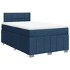 vidaXL Boxspring met matras stof blauw 120x190 cm