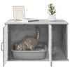 vidaXL Kattenhuis Beton 85 x 55 x 50 cm Bewerkt hout