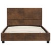 vidaXL Bedframe kunstsuède bruin 90x200 cm