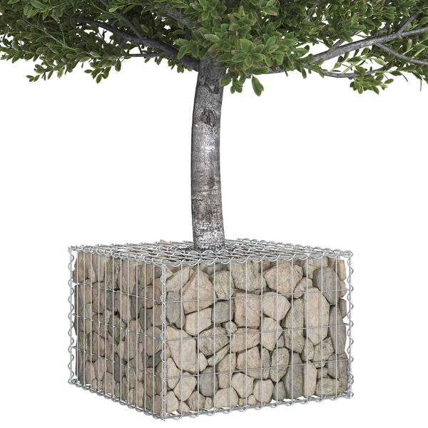 vidaXL Gabion Verhoogd Bed Zilver 60 x 60 x 40 cm Gegalvaniseerd staal