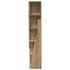 vidaXL Hoekkast Artisan Eiken 27,5x27x140cm Bewerkt hout