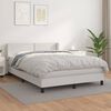 vidaXL Boxspring met matras kunstleer wit 140x200 cm