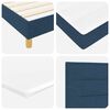 vidaXL LED Box Spring Bed met matras met LED Blauw 200 x 200 cm Stof