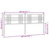 vidaXL Vervangend hoofdbord 180 cm metaal wit