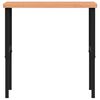 vidaXL Werkbank rechthoekig 100x60x(73-99,5) cm massief beukenhout