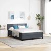 vidaXL Boxspringbed met matras Donkergrijs 200 x 140 cm Fluweel