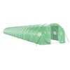 vidaXL Tuinkas met stalen frame 72 m&sup2; 24x3x2 m groen