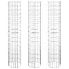 vidaXL Gabion plantenbakken 3 st rond verhoogd &Oslash;30x150 cm staal