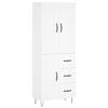 vidaXL Hoge kast 69,5x34x180 cm bewerkt hout wit