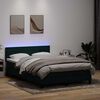 vidaXL Boxspring met matras en LED fluweel donkergroen 140x210 cm