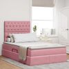 vidaXL Opbergbed met LED met matras met LED Roze 120 x 200 cm Fluweel