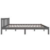 vidaXL Bedframe massief hout grijs 120x200 cm
